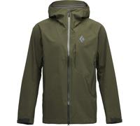 Black Diamond - Waterproof and breathable Mountaineering Jacket - M Highline Stretch Shell Dark Moss for Men - Size L - Khaki Khaki L