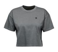 Black Diamond Diamond Crop Short Sleeve T-shirt Grey S Woman