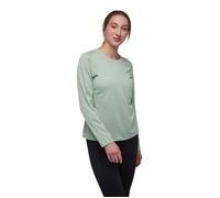 Black Diamond Women's Lightwire LS Tee in Foam Green - Ideal for Active Running Enthusiasts