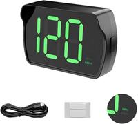 Black Diary Car HUD Headup Display MPH GPS Digital Speedometer with LED Large Font Display for Car Truck SUV Motorcycle(With Car Charge Adapter,MPH)