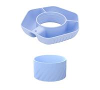 Black Diary Stanley Cup Snack Tray 40 oz with Reusable 5 Compartment Silicone Snack Ring Round Tray for Stanley Cup Accessories Blue