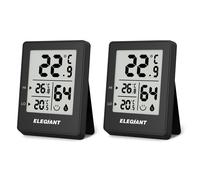 (Black) Digital Indoor Hygrometer Thermometer Rome Temperature Humidity Sensor Monitor C/F