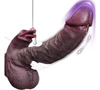 Black Dildo Vibrator Sex Toys - Big Thrusting Dildos Adult Toy with 7 Thrusting 10 Vibrating Modes for G-Spot Anal Clitoral Stimulation, Realistic Anal Dildos Adult Sex Toy for Women & Couples