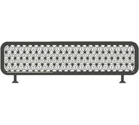 Black Dining Area Divider - Decorative Semi-Privacy Partition, Low Fence for Restaurants, 110cm Space Separator for Enhanced Dining Experience