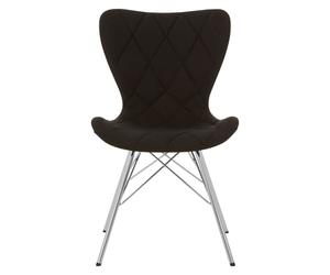 Black Dining Chair, Effortless Cleaning Small Chair for Living Room, Space-Saving Small Chair, Checkered Fabric Chair