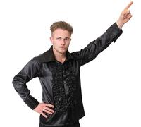 Black Disco Shirt I Love Fancy Dress Black Medium