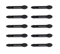 Black Disposable Dual Sided Eyeshadow Brush 10Pcs with Plastic Handle