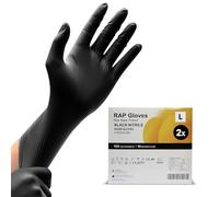 Black Disposable Nitrile Gloves L 2000 Case of Disposable Gloves Bulk Value Gloves for Gardening, & Cleaning Work Food Service Gloves, Tattoo Art Work Gloves | Disposable Gloves.