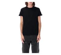 Black Distressed T-shirt with Double Gold Star - male - Golden Goose - T-Shirts - Black - M - Tops M