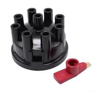 Black Distributor Cap and Red Distributor Runner for Land Rover P5 P6 SD1 3.5 3.9, Heat Resistant ABS Ignition System Replacement Part with Quick Assembly
