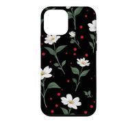 Black Ditsy Floral Bold Flowers Floral Case for iPhone 12 mini