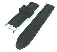 Black Divers Rubber Silicone Waterproof Watch Strap 18/20/22/24/26mm (26mm)