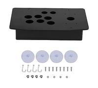 Black DIY Game Kit, Replacement Acrylic Panel and Inclined Case for Custom Machine, Ultra - Fine Surface with Screws and Suckers for Retro Gaming Setup