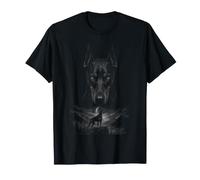 Black Doberman Pinscher Moon Mountain Dog Lover T-Shirt