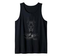 Black Doberman Pinscher Moon Mountain Dog Lover Tank Top
