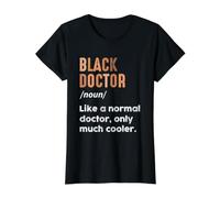Black Doctor Definition Funny African American Doctors Value Graphic T-Shirt, Women, Black, L