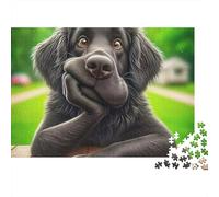 Black Dog Contemplation 1000 Piece Jigsaw Puzzle for Adults 52x38cm/1000pcs