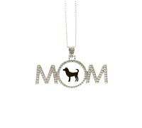 Black Dog Cute Animal Portrayal Mothers Day Gift for Mom Nana Grandma Necklace Birthday Jewelry