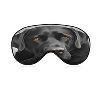 Black Dog Eye Mask, Side Sleeping Mask Light Blindfold Sleeping Mask Nose Pad and Elastic Band for Children Women and Men