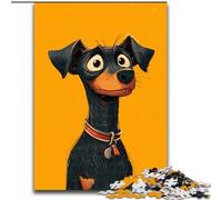 Black Dog Jigsaw Puzzles for Adults Teenagers Jigsaws Puzzle, Brain Intelligence Challenge Addictive Toys for Home Decoration (size 50x75cm)