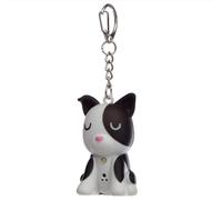 Black Dog Keyring | LED Torch & Barking Sound | Mini Gift | Cracker Filler