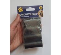 Black Dog Poo Bags Pocket size 60 bags,Durable & leak resistant