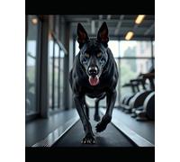 Black Dog Running Workout Journal: Fitness Notebook for Dog Lovers
