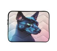 Black Dog Soft Gradient 15-16 Inch Quilted Laptop Sleeve Case Soft Notebook Protector Bag Computer Carrying Case