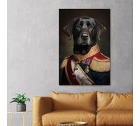Black Dog Tempered Glass Wall Art