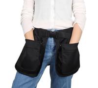 Black Dog Walking Bag & Dog Training Apron, Multi Pockets Detachable Treat Pouch, Adjustable Waterproof Waist Belt Bag for Dog Training, Gardening, Hiking, Running & Outdoor Activities-Xing