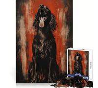 Black Dog with Open Mouth Jigsaw for Teenagers 1000 Pieces Thought Training Quiet Enjoyment Snug Fit Creative Gift (38x26cm)