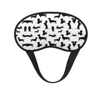 Black Dogs Dachshund Dog Print Sleep Eye Mask Light Blocking Soft and Comfortable Night Eye Blinder for Women Men for Sleeping Travel Night Shift