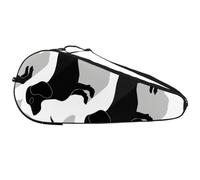 Black Dogs Dachshund Shadow Tennis Racquet Bag Lightweight Racket Carrying Bag for Youth and Adults