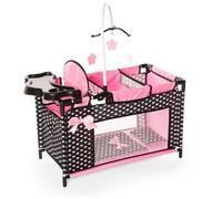 Bayer Design 62660AA Poppenbed met geïntegreerde kinderstoel, kastcompartiment,