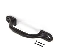 Black Door Bows Pull Handles 4-Inch/100mm Sliding Barn Door Handle Retro Bow Shaped Garden Gate Garage Shed Cabinets Door Grab Handles with Screws Pack of 1.