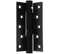 Black Door Hinges Stainless Steel Spring Loaded Adjustable Tension | Built-in Coil Mechanism, Positioned Fixing Holes, Suitable for Apartment Entrances, Wooden Chest Lids, Homes and Fire Door