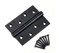 Black Door Hinges with Screws 10 * 7.5cm Heavy Duty Ball Bearing Folding Hinges for Gate,Window,Drawer