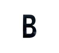 Black Door Numbers Stick On, 0-99, Letters A, B, C, D, 3'' House Numbers Self Adhesive Stickers, For Doors, Mail Boxes, Hotel Rooms (B)