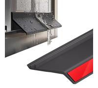 Black Door Rubber Rain Drip Guard for Windows Drip Cap Rain Deflector, Self-adhesive Window Gap Water Barrier, Door and Window Rain Guards, Weather Resistance for Indoor Outdoor(1.5m(4.9ft),4.5cm)