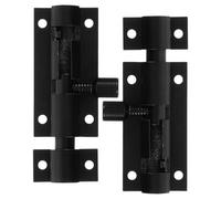 Black Door Security Latch 2pcs Aluminium Alloy Slide Bolt