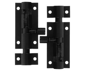 Black Door Security Latch 2pcs Aluminium Alloy Slide Bolt