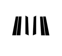 Black Door Window Pillar Trim for Honda Freed 2017-2024 Car Window Center B-Pillars Cover Protective Stickers