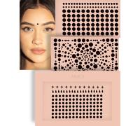 Black Dot Circle Bindis by MERCY LONDON Indian Velvet Bindi Monotone Multi Packet Different Sizes