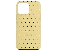 Black Dotted On Butter Yellow Boho Classic Cute Polka Dot Case for iPhone 13 Pro Max