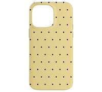 Black Dotted On Butter Yellow Boho Classic Cute Polka Dot Case for iPhone 14 Pro Max