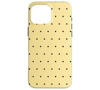 Black Dotted On Butter Yellow Boho Classic Cute Polka Dot Case for iPhone 16 Pro Max