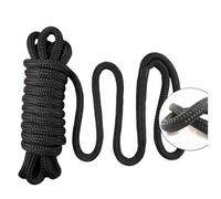 Black Double Braided Nylon Docking Line Compatible With Boats | Portable Marine Rope For Railing Bracket And Mooring