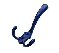 Black Double Coat Hook Wall Mounted Zinc Alloy Antique Copper Finish Durable Wardrobe Door Hook Stylish Blue Coat Hanger (Color: D)