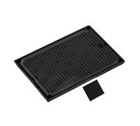 Black Double Layer Cat Litter Tray Mat Litter Box Mat Litters Trapping Mats Trapping Pads Non-Slip Pet Accessories For Litterbox Honeycombs Double Layer Design, Urine And Waterproof 42x28.5x2cm