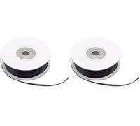 Black Double Satin Ribbon 3mm Satin Ribbon for Party Favours Wedding Christening Communion Confirmation Christmas Party 50m Roll (Pack of 2)
